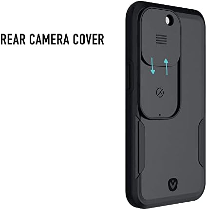 מקרה של ריגול אייפון 13 פרו עם כיסויי מצלמה קדמי ואחורי | הגן על האייפון והפרטיות שלך | הוכחת ירידה